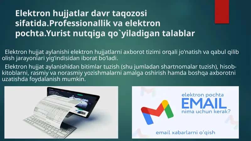 Elektron hujjatlar davr taqozosi