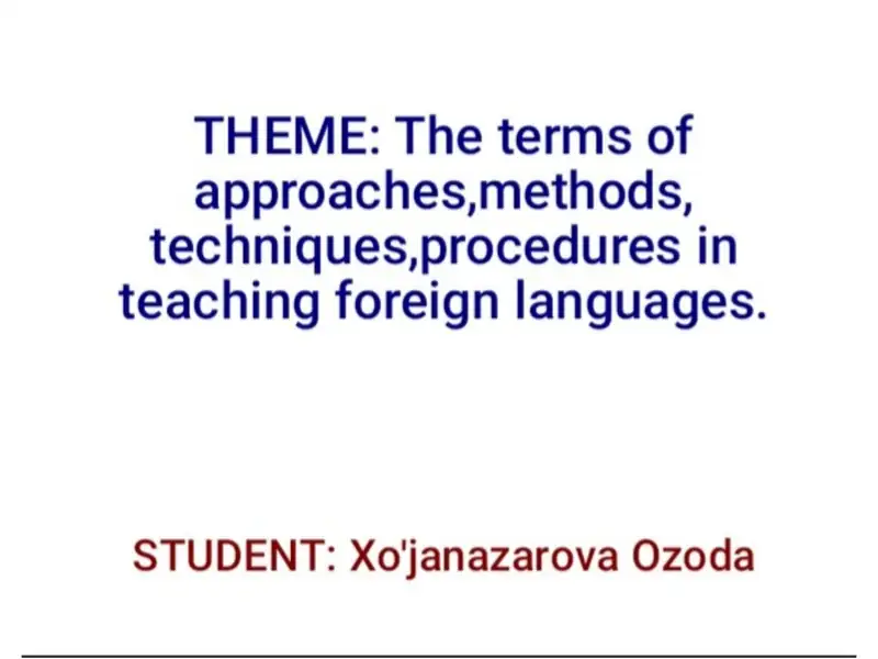 Teaching English at school