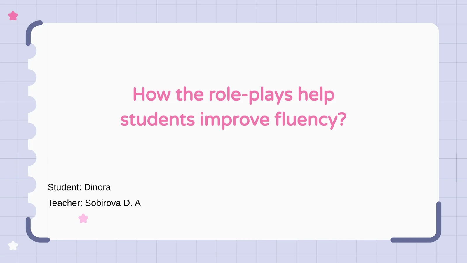 Introduction to Role-Play in Language Learning