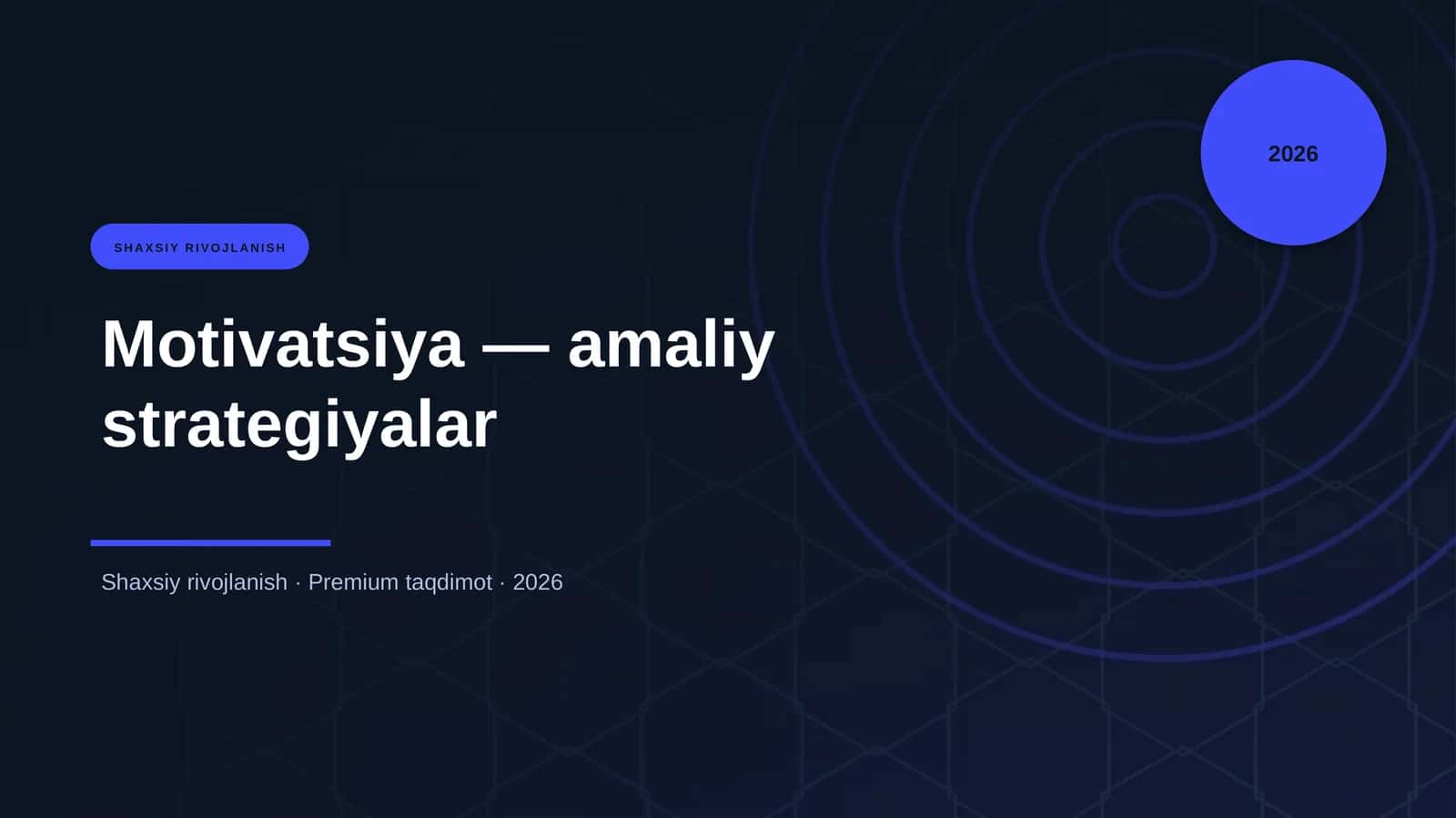 Motivatsiya — amaliy strategiyalar