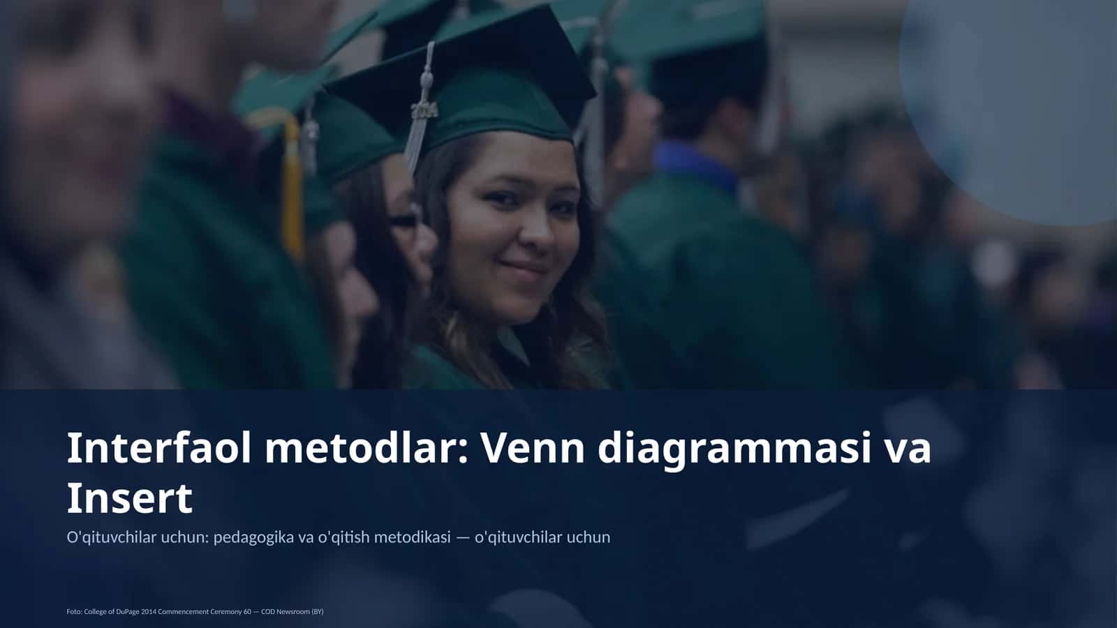 Interfaol metodlar: Venn diagrammasi va Insert