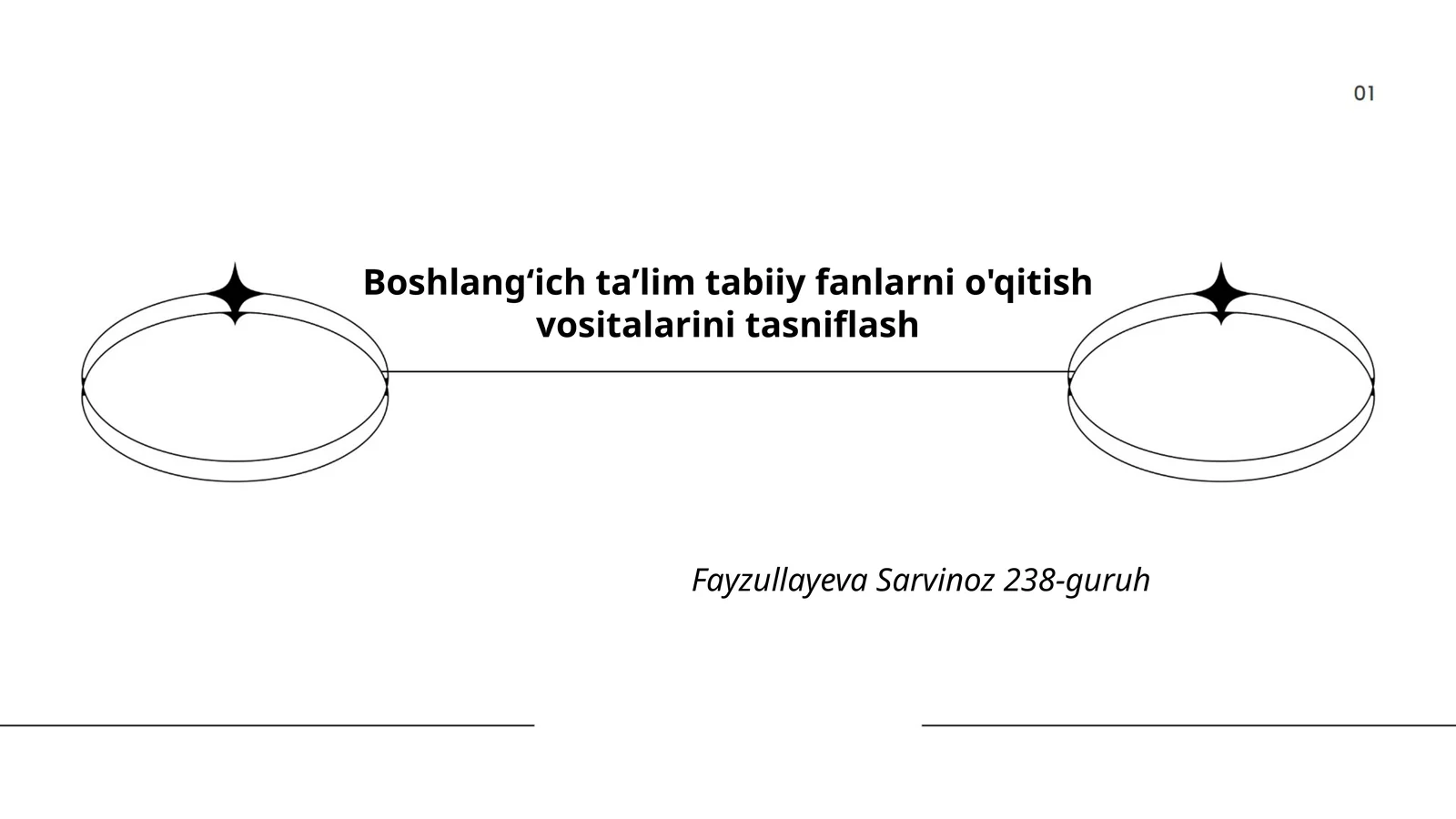 Boshlang‘ich ta’lim tabiiy fanlarni o'qitish vositalarini tasniflash