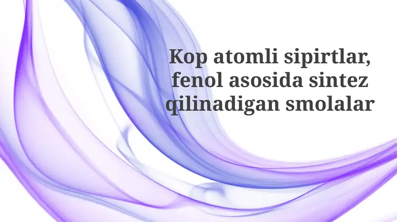 Mis atomli spirtlar: Xususiyatlari va qo'llanilishi