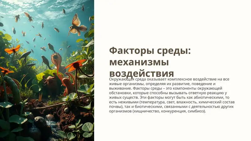 Факторы среды: механизмы воздействия