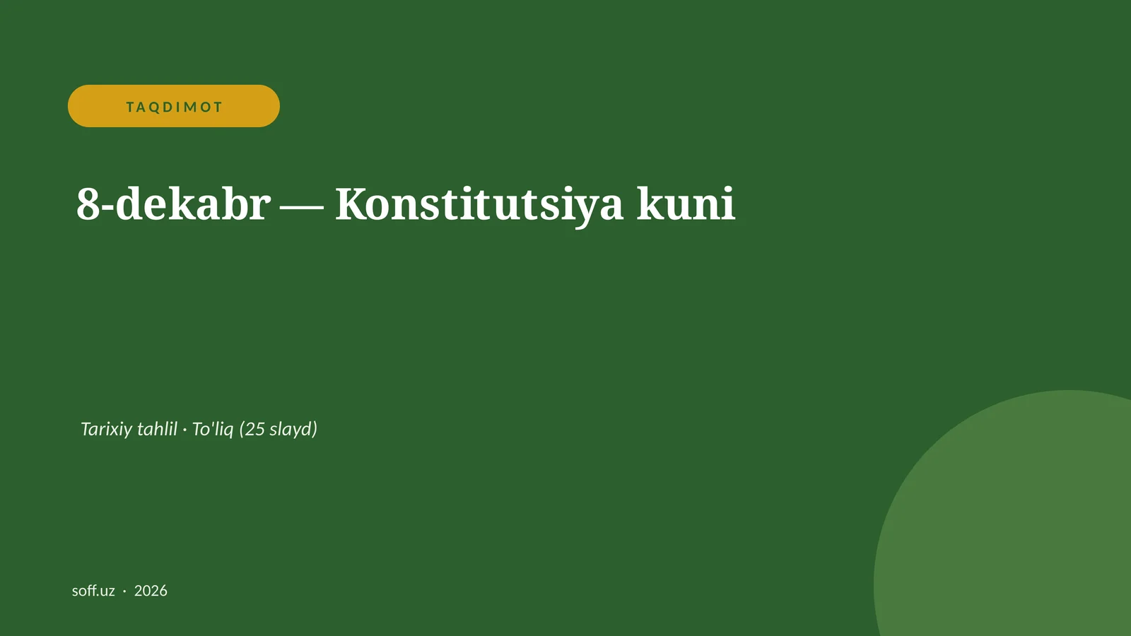 8-dekabr — Konstitutsiya kuni