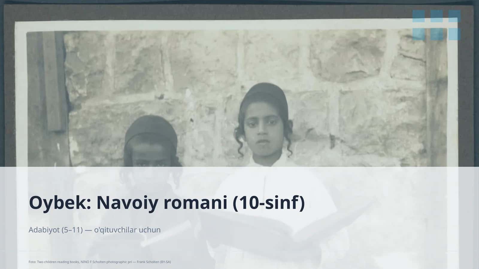 Oybek: Navoiy romani (10-sinf)