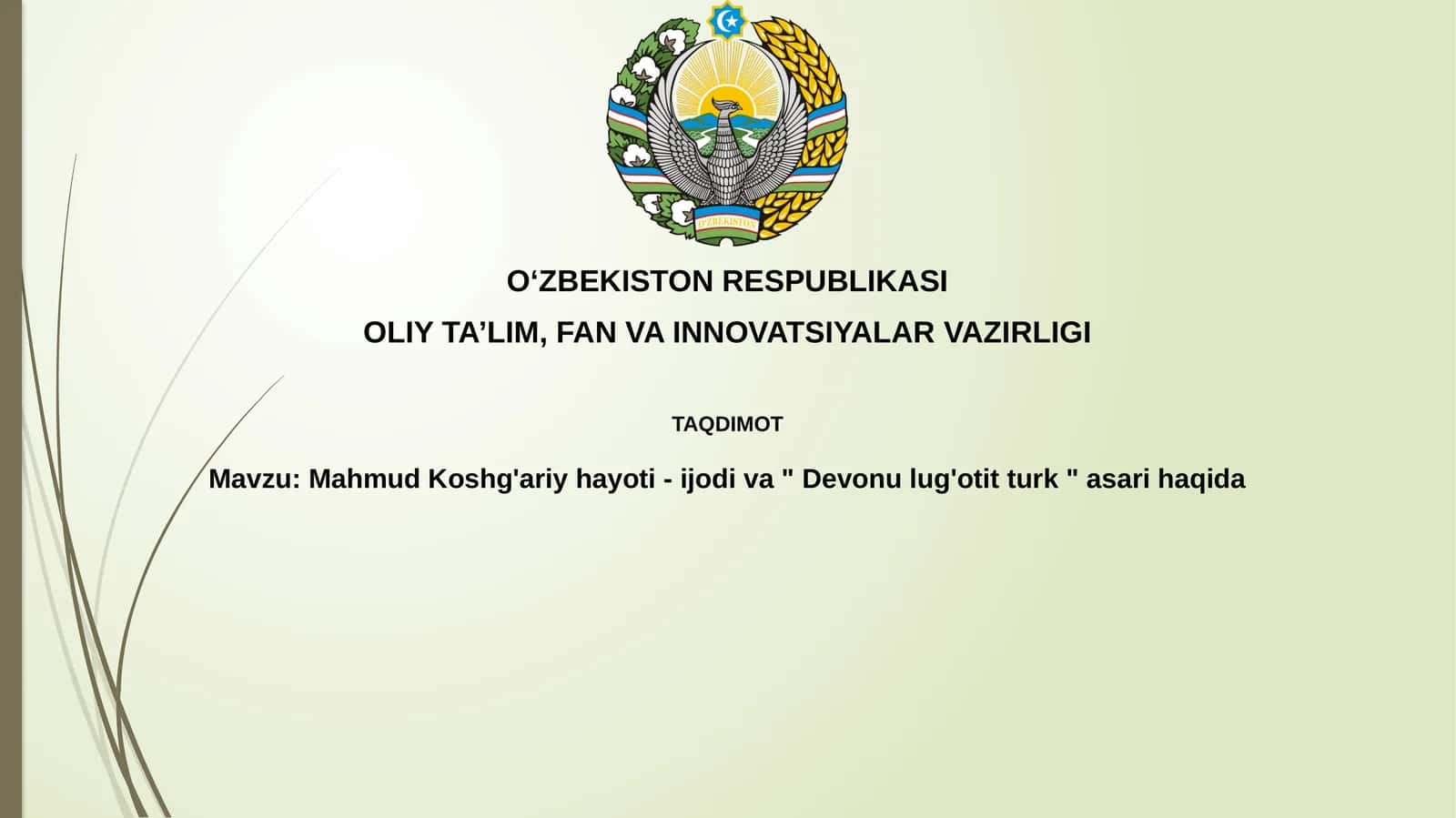 MahmudKoshg'ariyhayoti-ijodiva"Devonulug'otitturk"asarihaqida