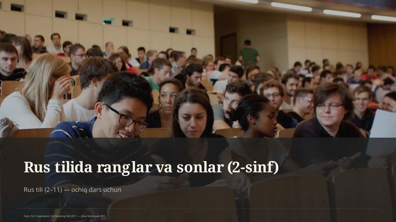 Rus tilida ranglar va sonlar (2-sinf)