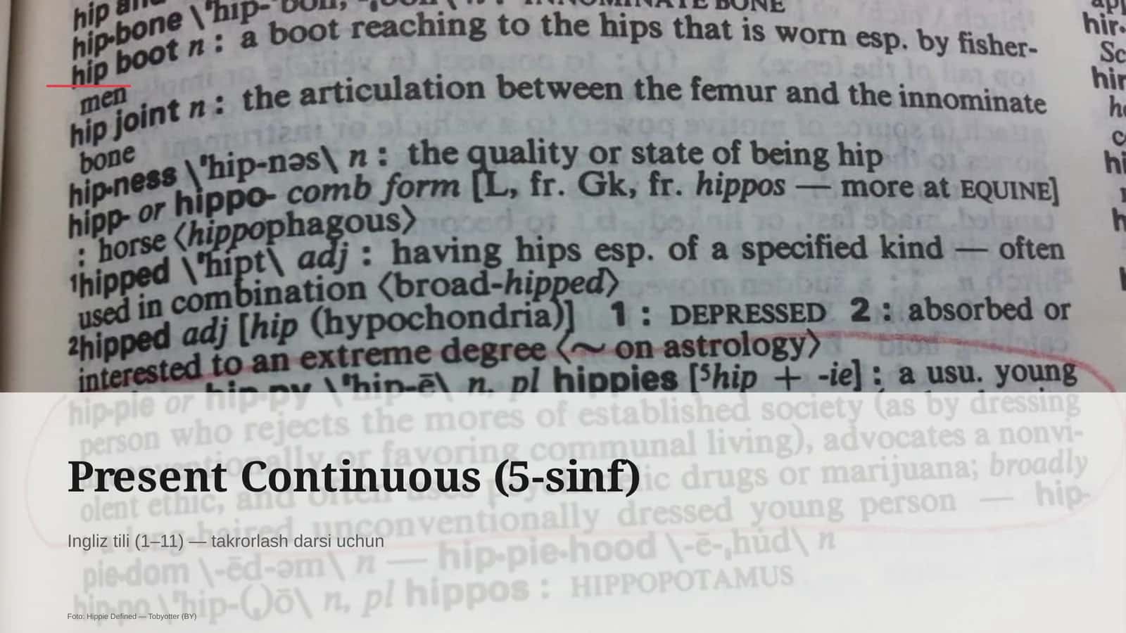 Present Continuous (5-sinf)
