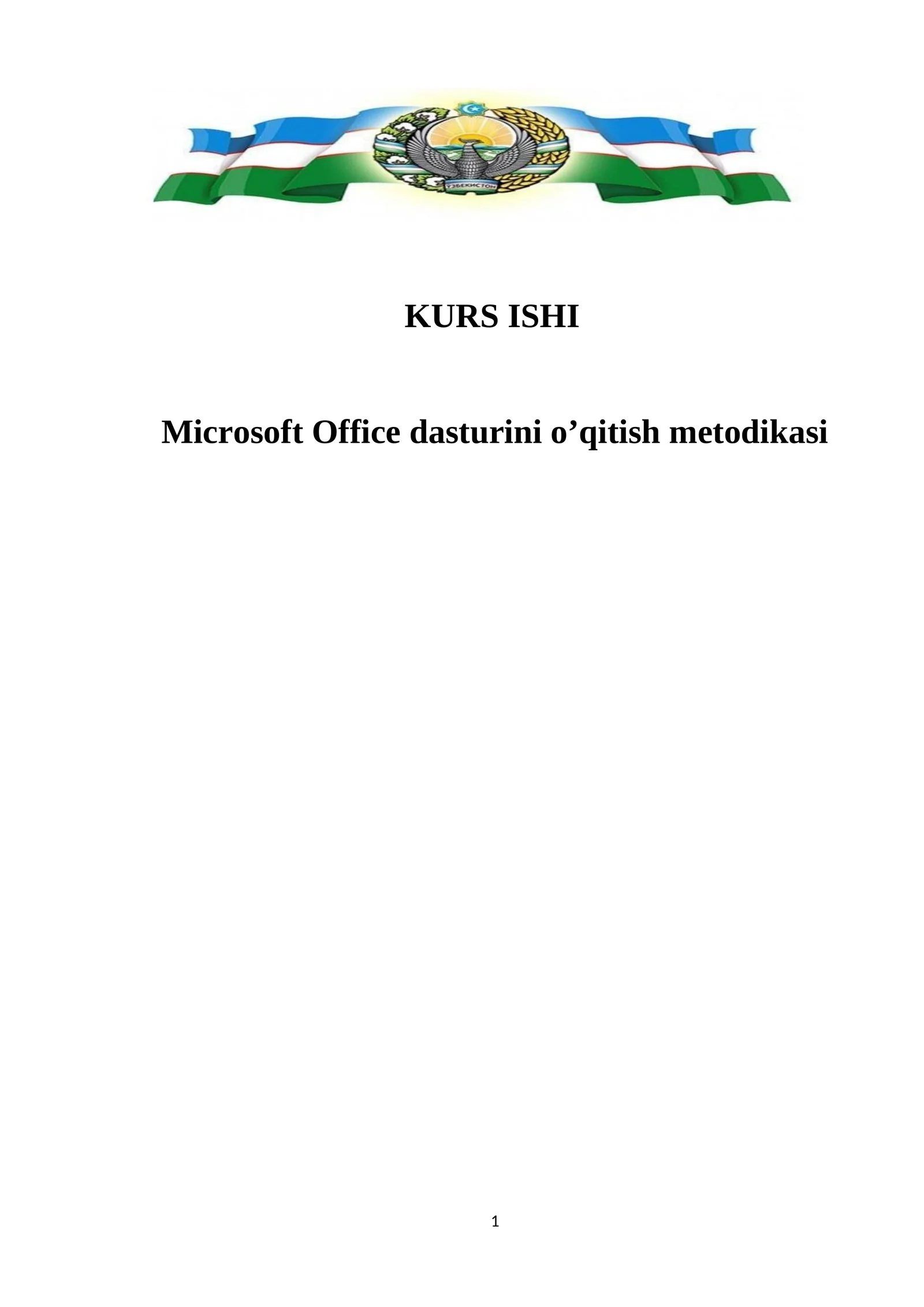 Microsoft Office dasturlarini o’qitish metodikasi