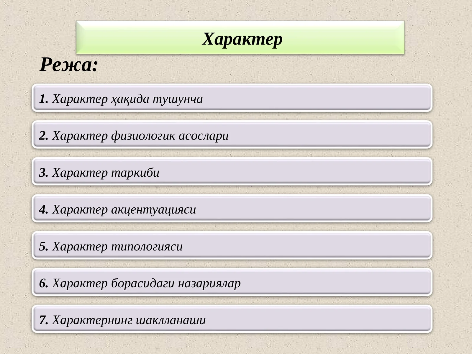 Характер