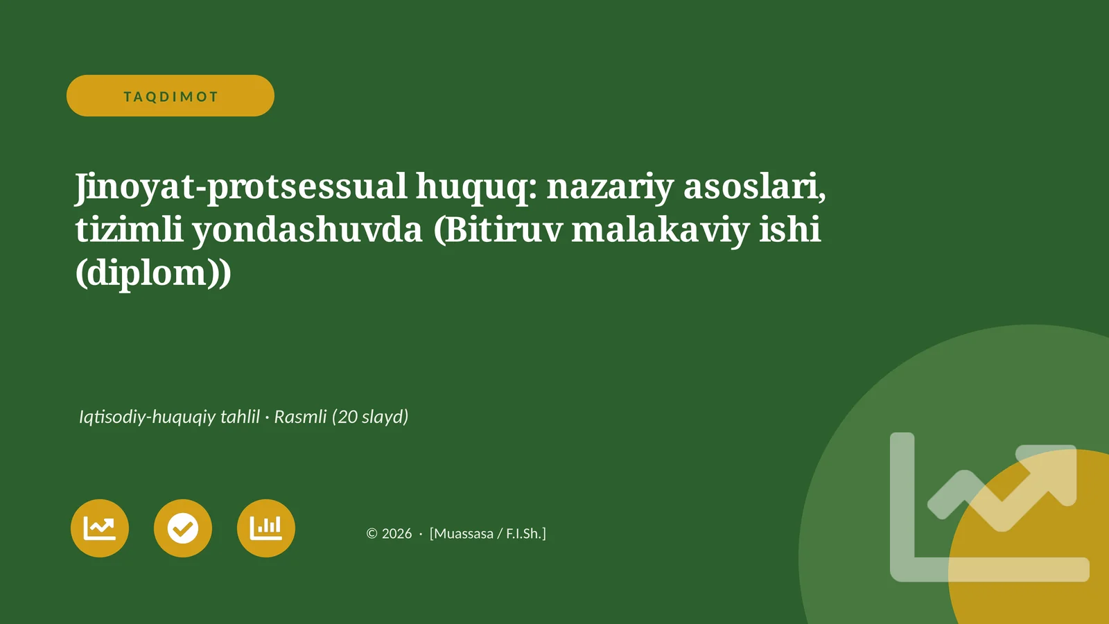 Jinoyat-protsessual huquq: nazariy asoslari, tizimli yondashuvda (Bitiruv malakaviy ishi (diplom))