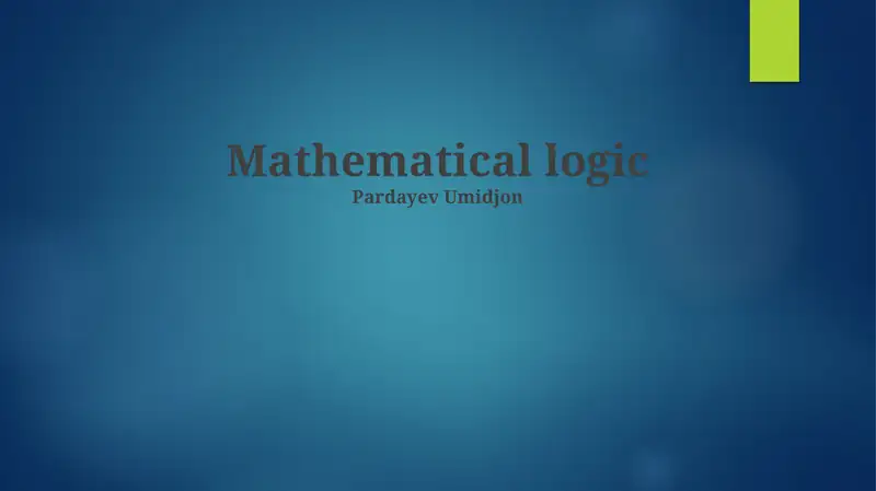 Propositional Logic