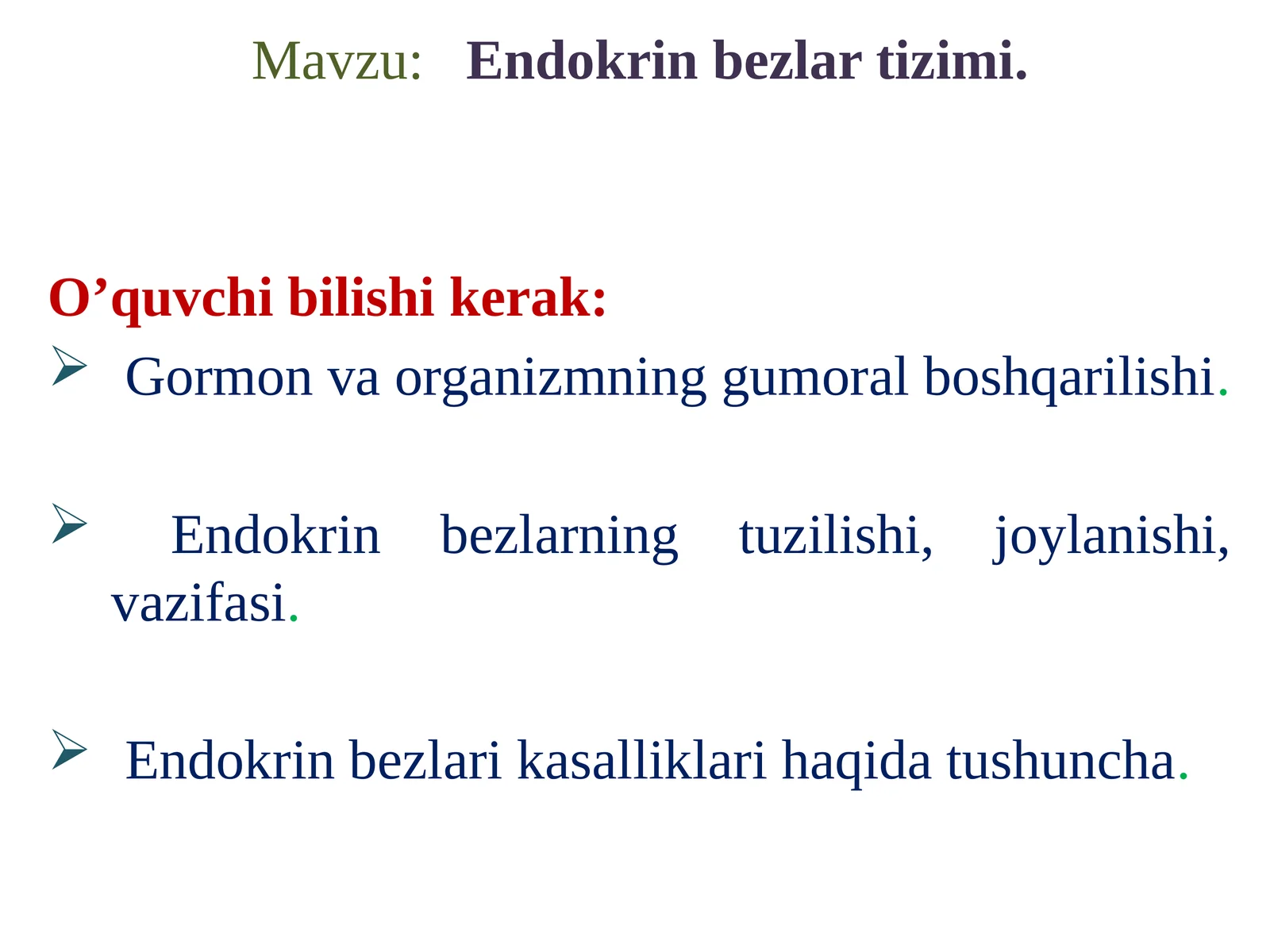 Endokrin bezi tizimi