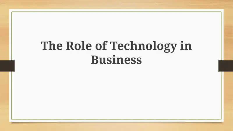 The Evolution of Technology in Business