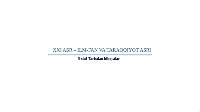 5-sinf Tarixdan hikoyalar