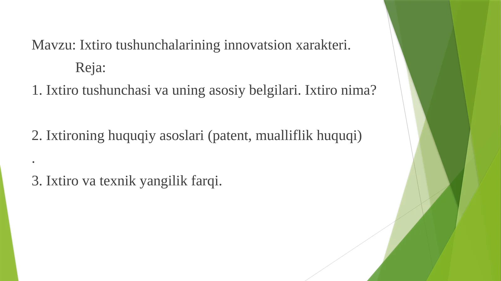 Ixtirot va innovatsiya