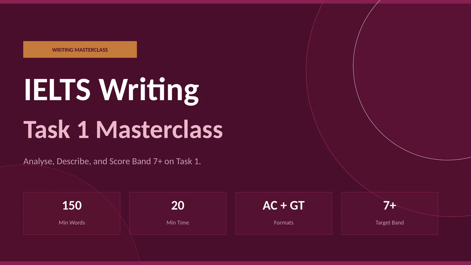 IELTS Writing Task 1 Masterclass
