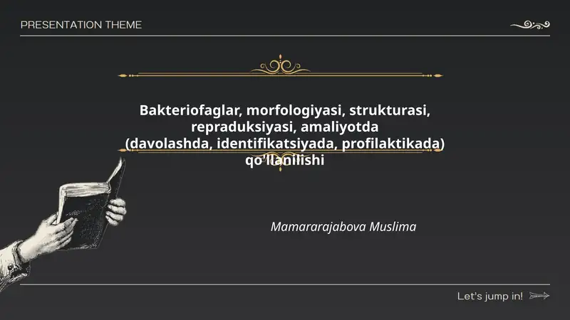 Bakteriofaglar, morfologiyasi, strukturasi, repraduksiyasi, amaliyotda