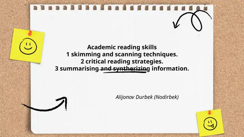Academic reading skills