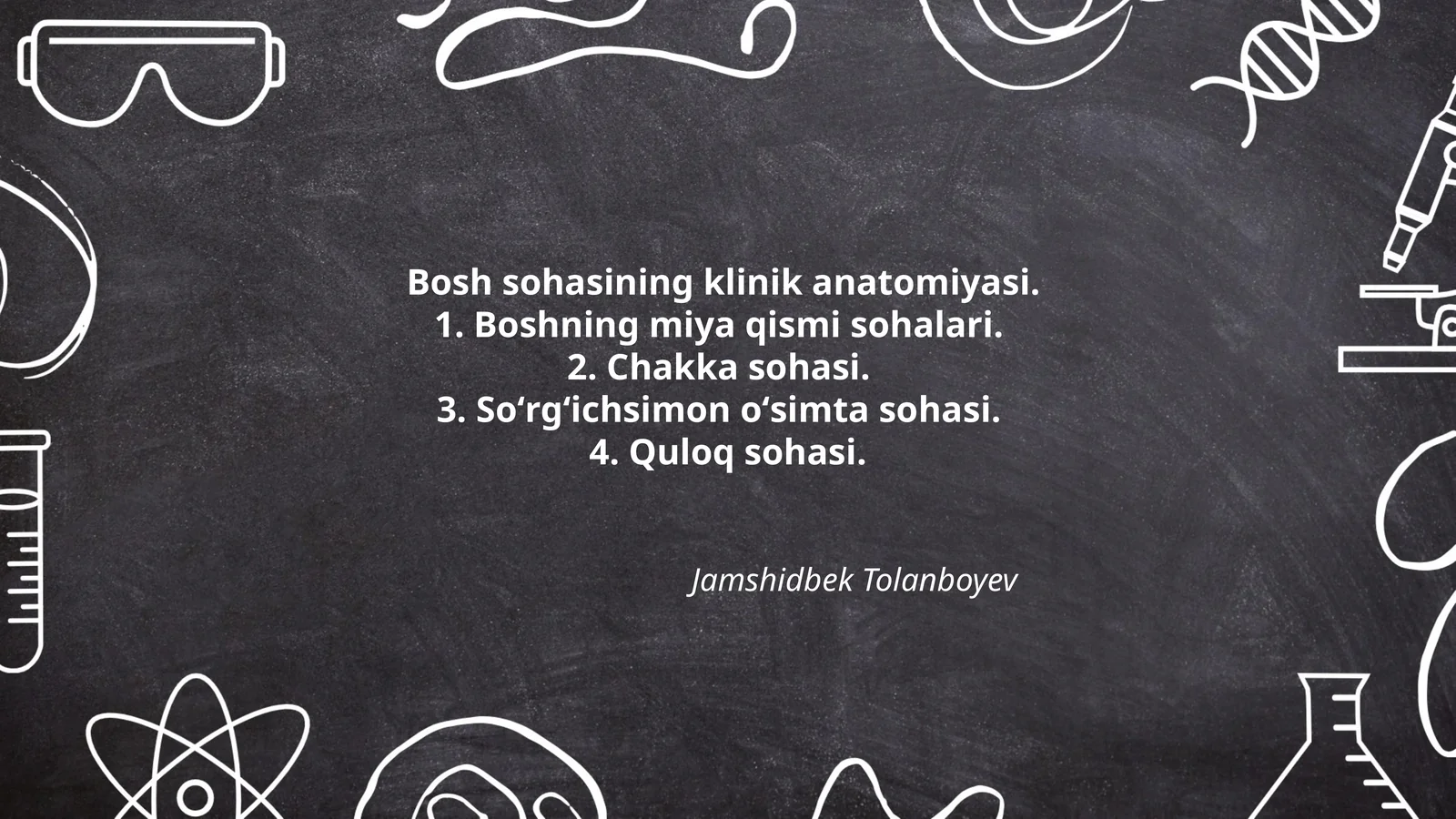 Bosh sohasining klinik anatomiyasi