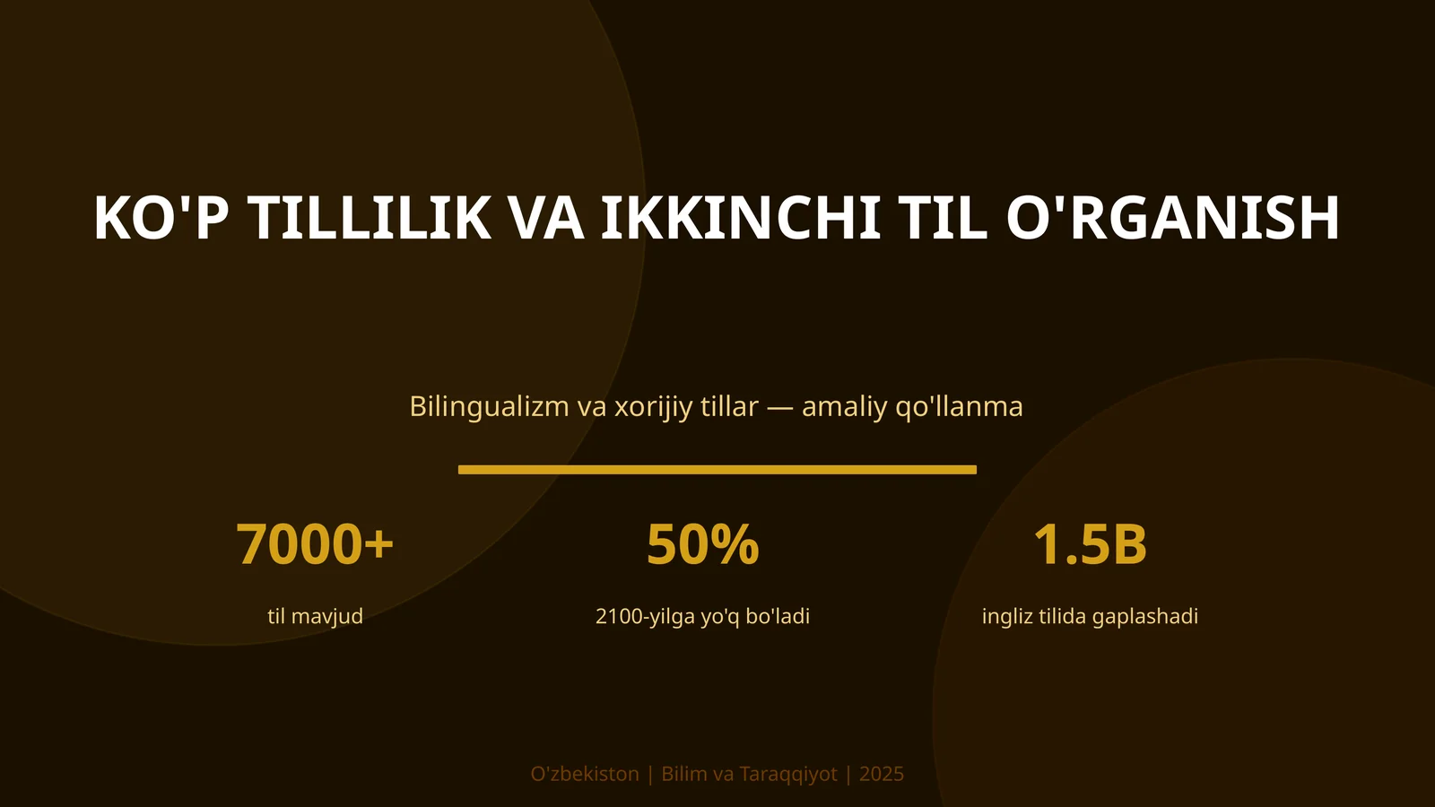 Ko'p tillilik va ikkinchi til o'rganish