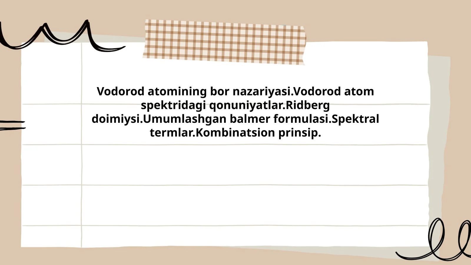 Vodorod atomining Bor nazariyasi