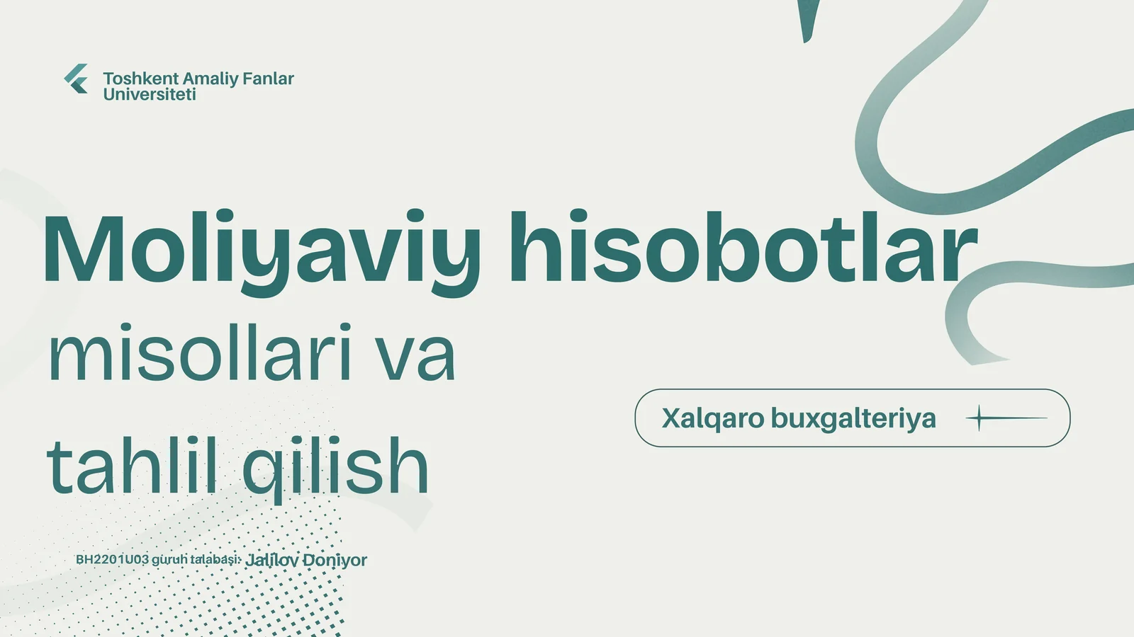 MOLIYAVIY HISOBOTLAR