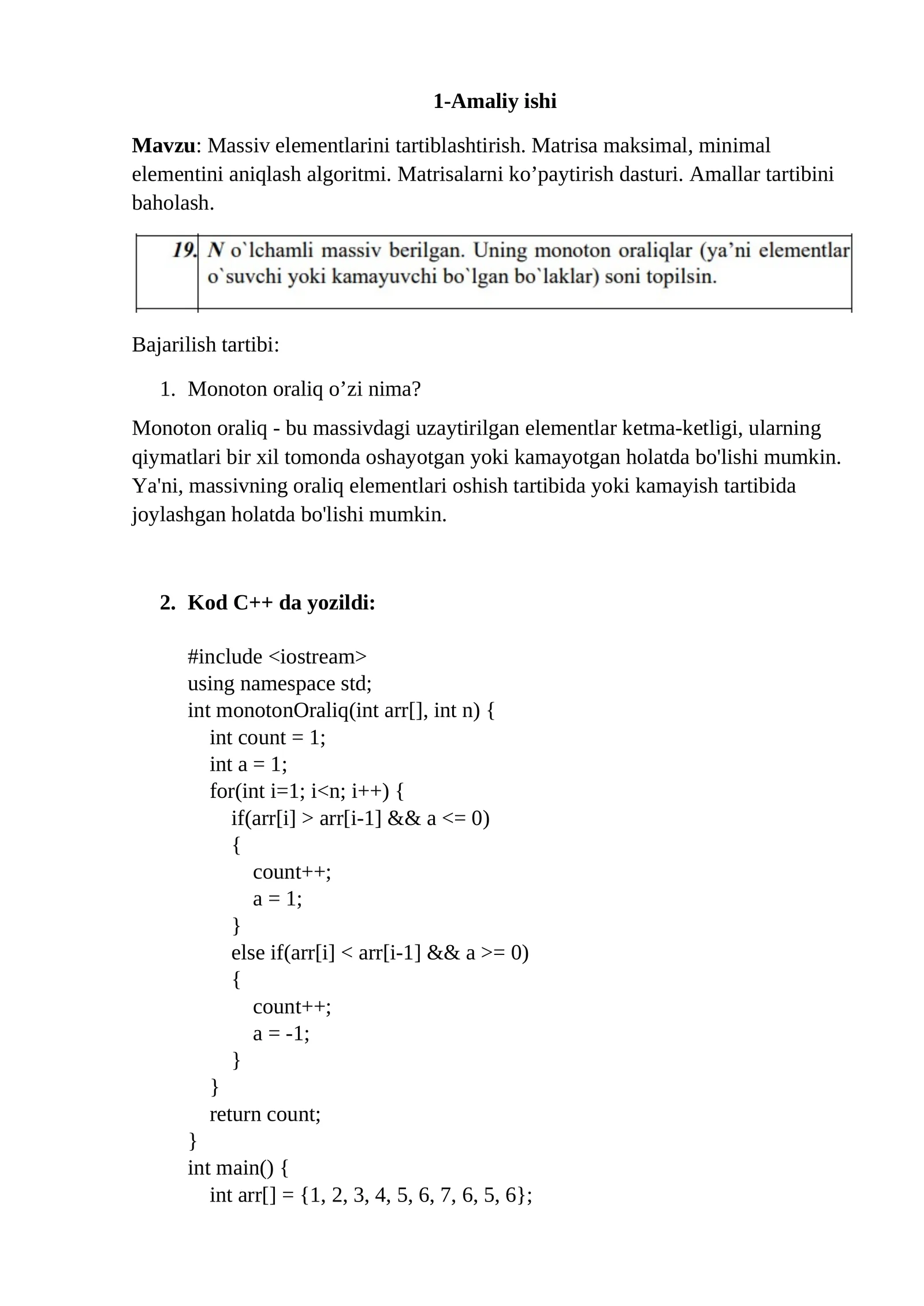 This practical task involves sorting