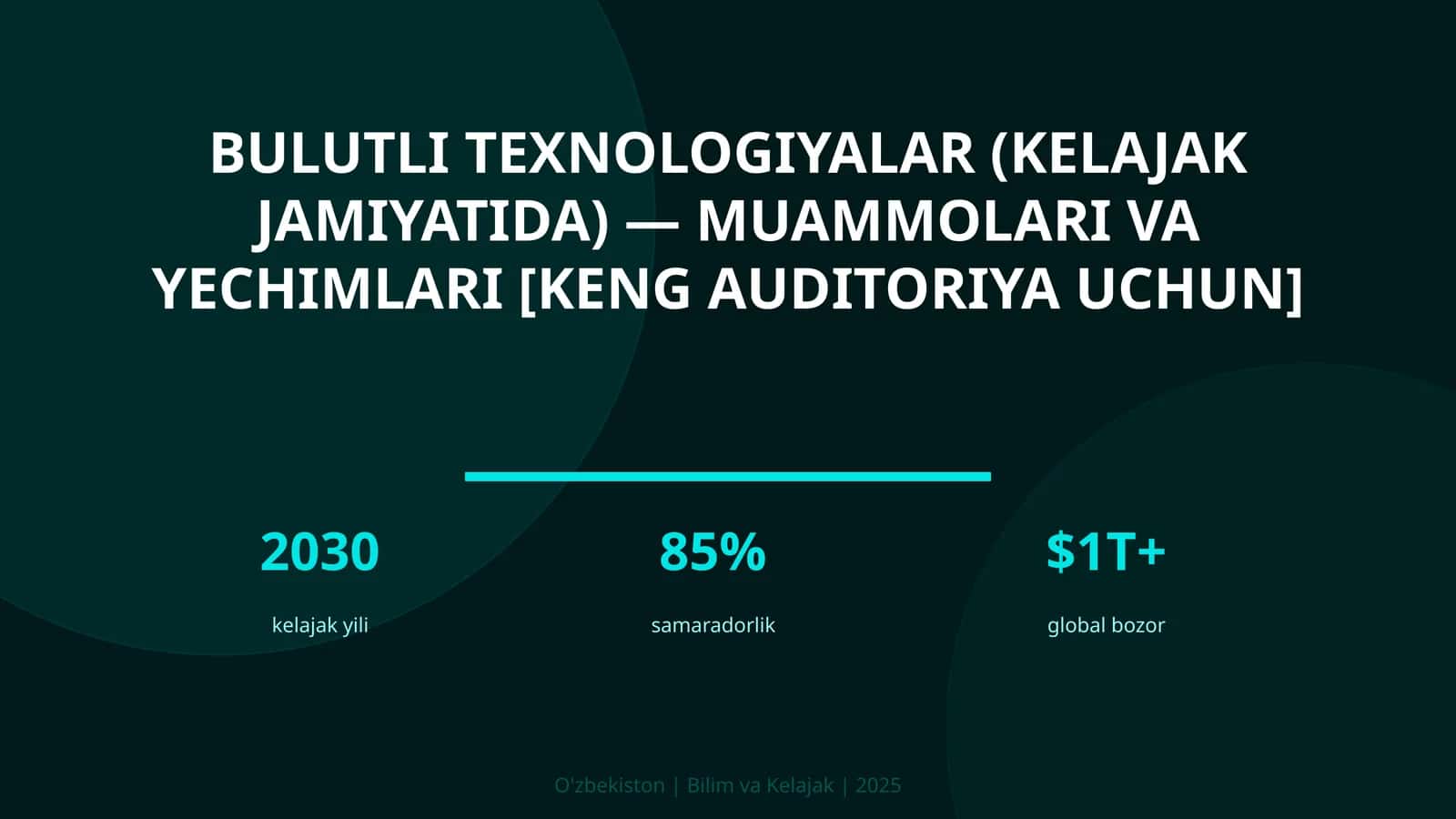 Bulutli texnologiyalar (kelajak jamiyatida) — muammolari va yechimlari [keng auditoriya uchun]