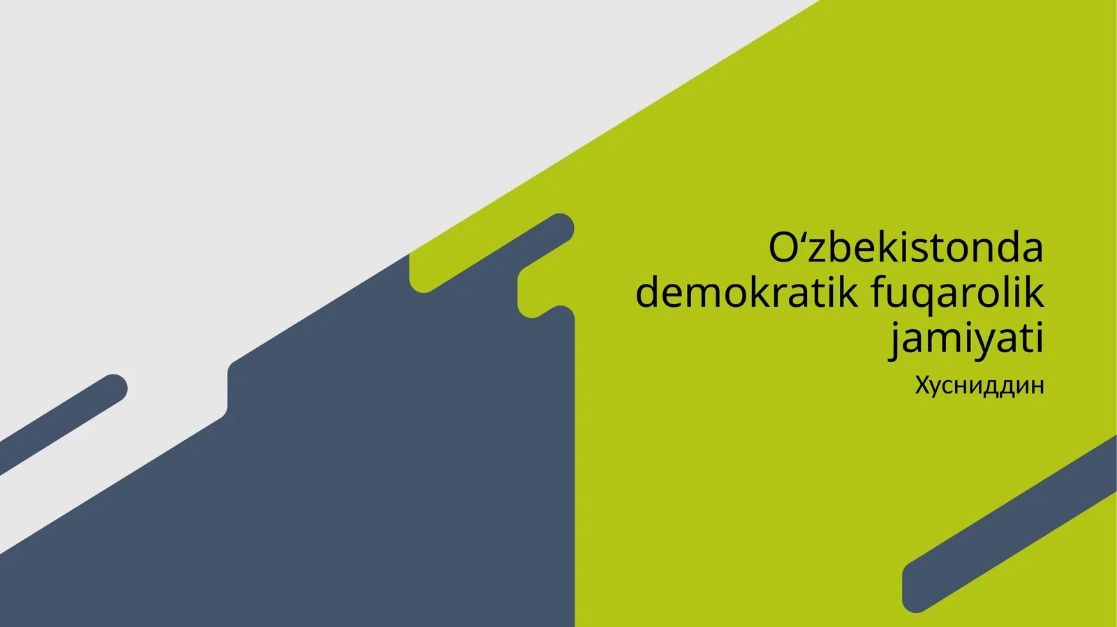Oʻzbekistonda demokratik fuqarolik jamiyati