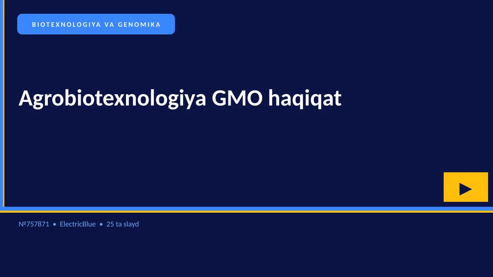 Agrobiotexnologiya GMO haqiqat