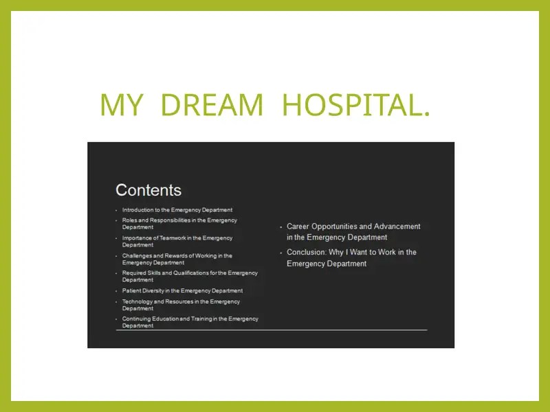 MY DREAM HOSPITAL.