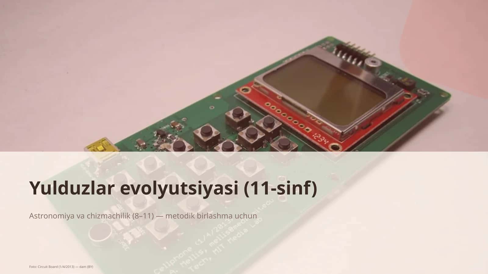 Yulduzlar evolyutsiyasi (11-sinf)