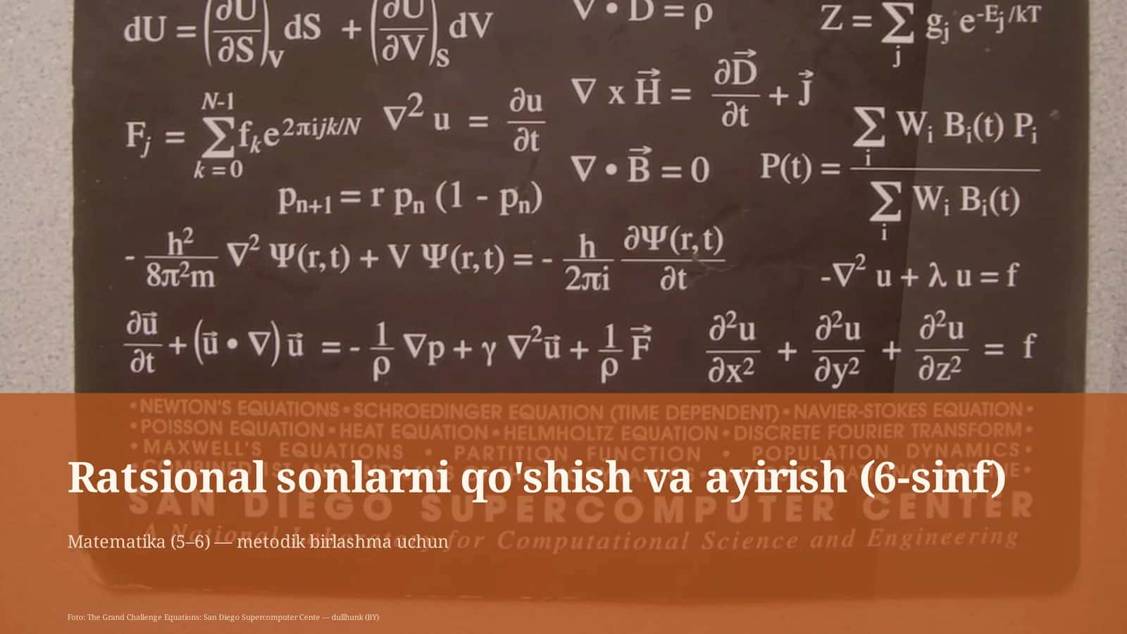 Ratsional sonlarni qo'shish va ayirish (6-sinf) Matematika (5– 6) — metodik birlashma uchun