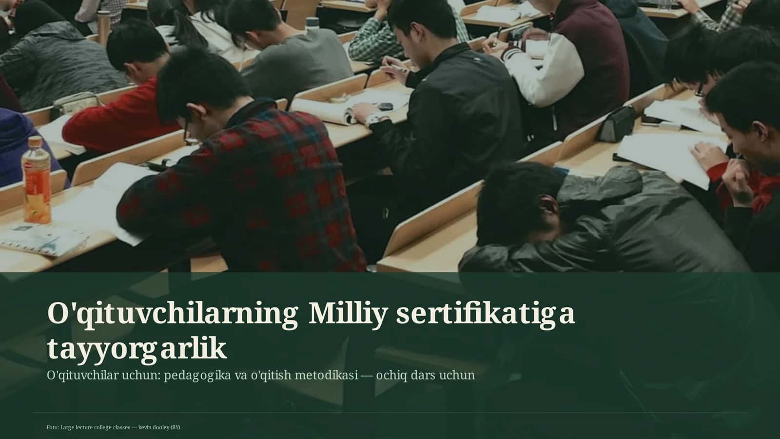 O'qituvchilarning Milliy sertifikatiga tayyorgarlik