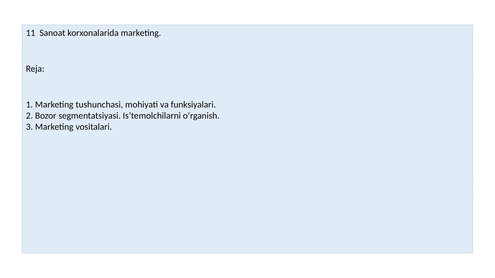 Marketingda marketing tushunchasi