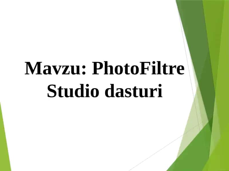 PhotoFiltre Studio dasturi