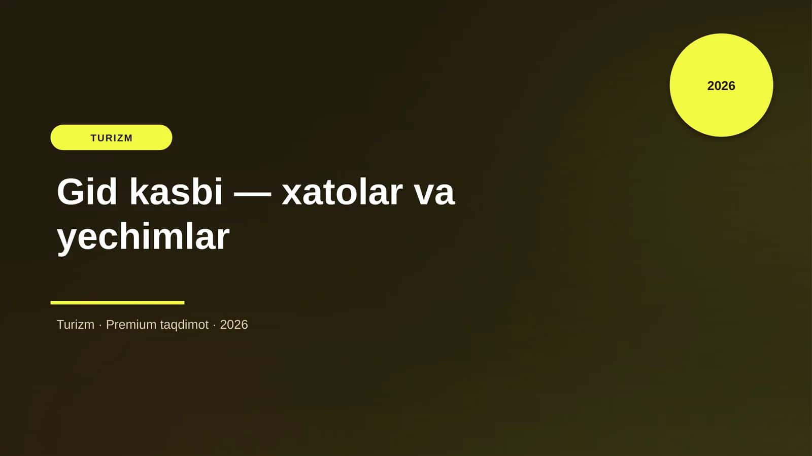 Gid kasbi — xatolar va yechimlar