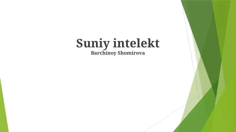 Suniy intelekt