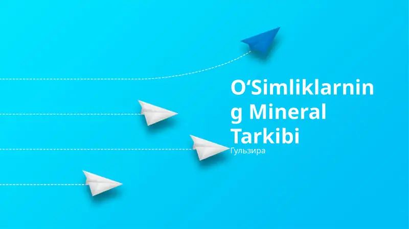OʻSimliklarning Mineral Tarkibi
