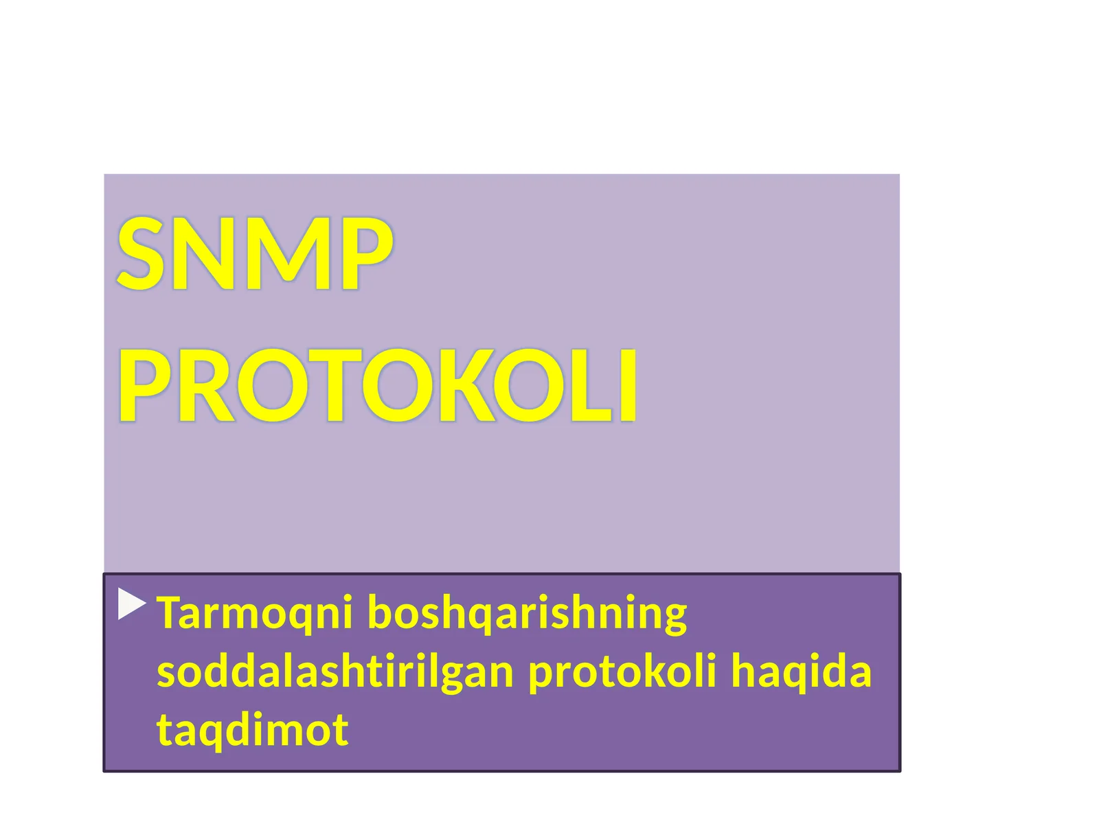 SNMP PROTOKOLI