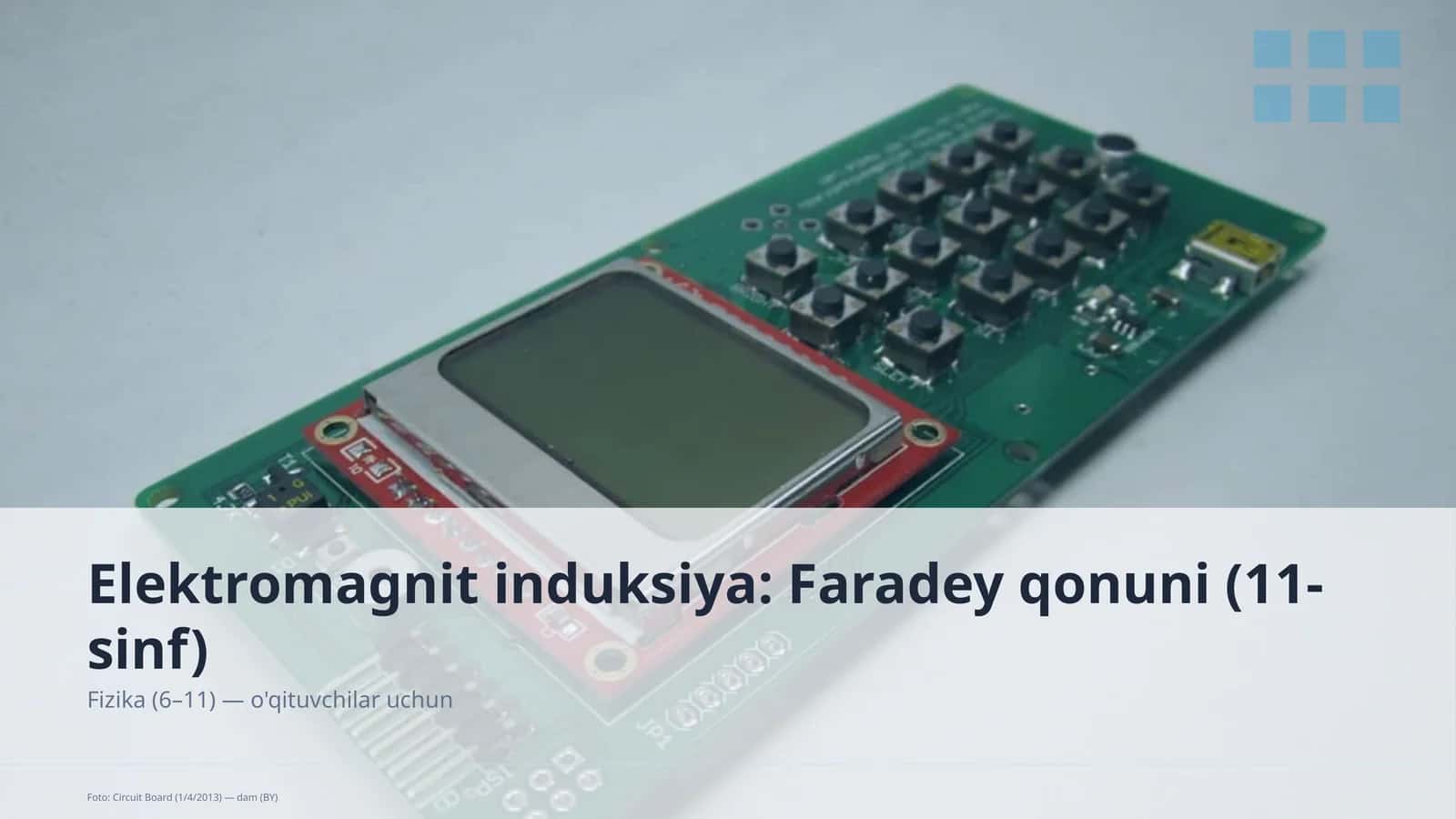 Elektromagnit induksiya: Faradey qonuni (11-sinf)