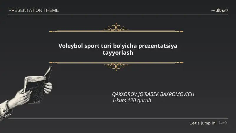 Voleybol sport turi bo'yicha prezentatsiya