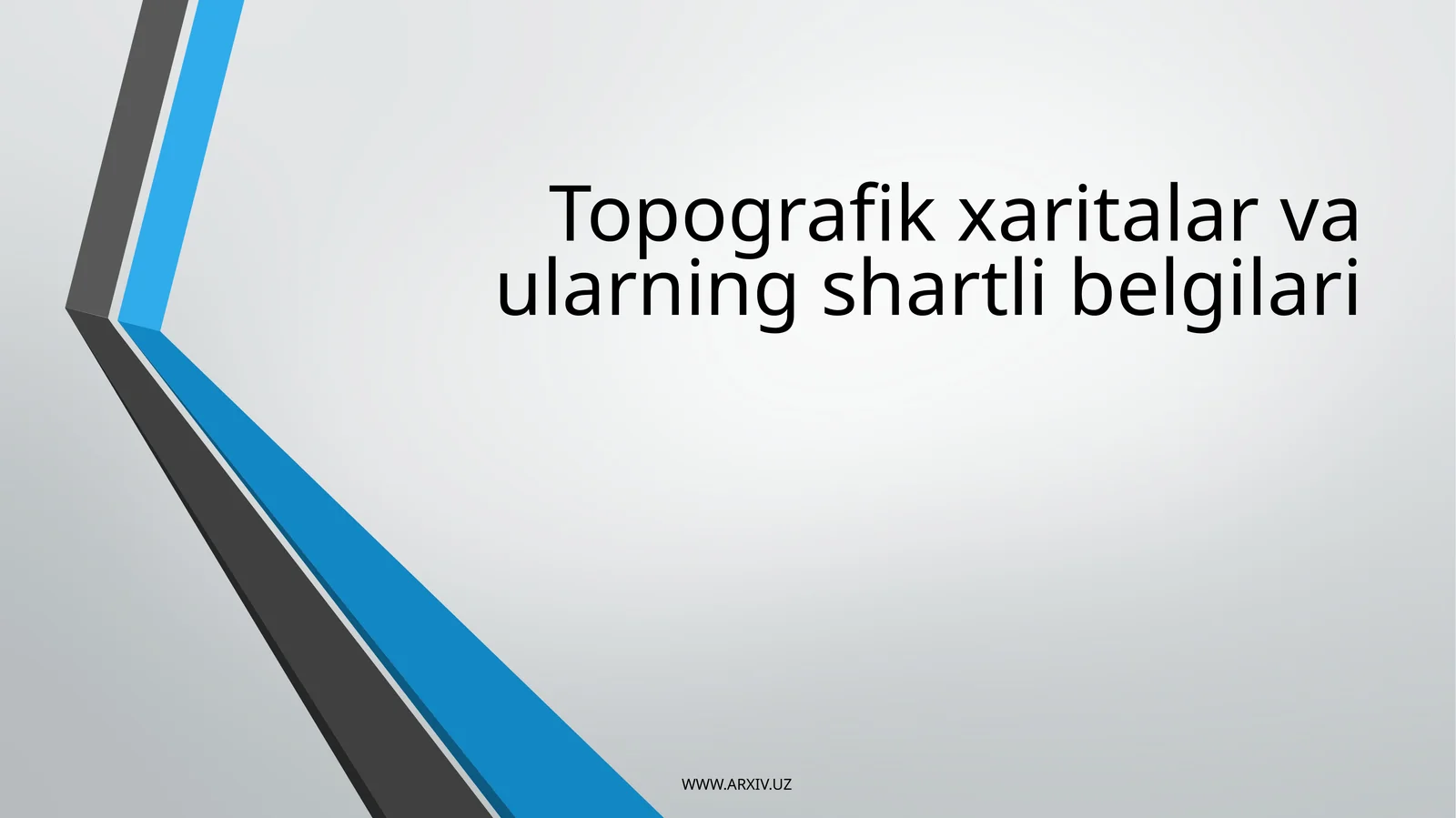 Topografik xaritalar va ularning shartli belgilari