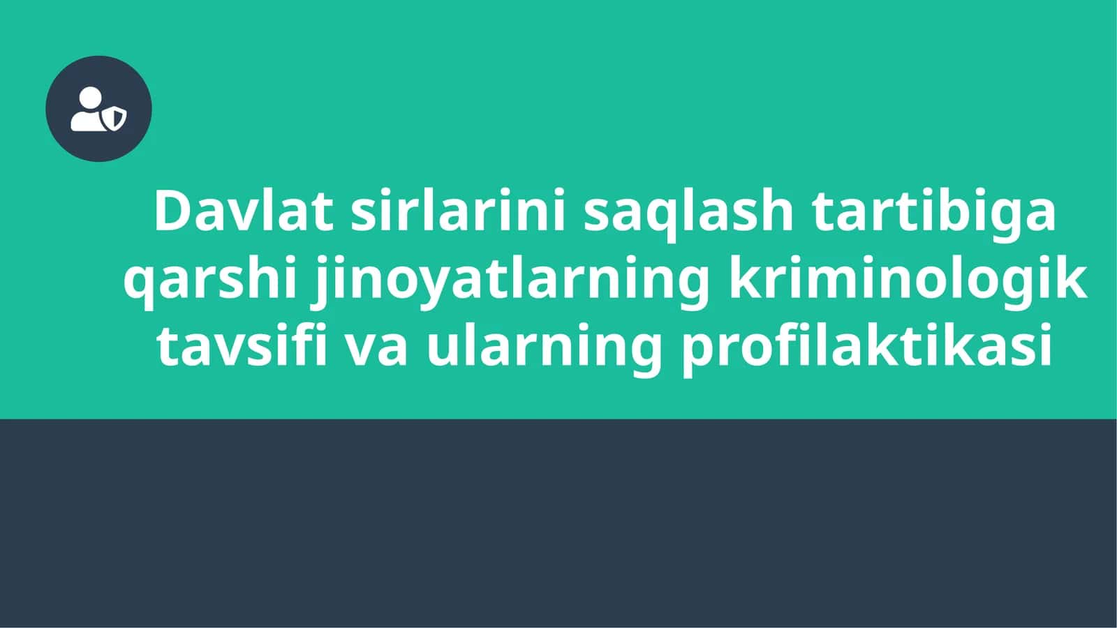 Davlatsirlarinisaqlashtartibigaqarshijinoyatlarningkriminologiktavsifivaularningprofilaktikasi