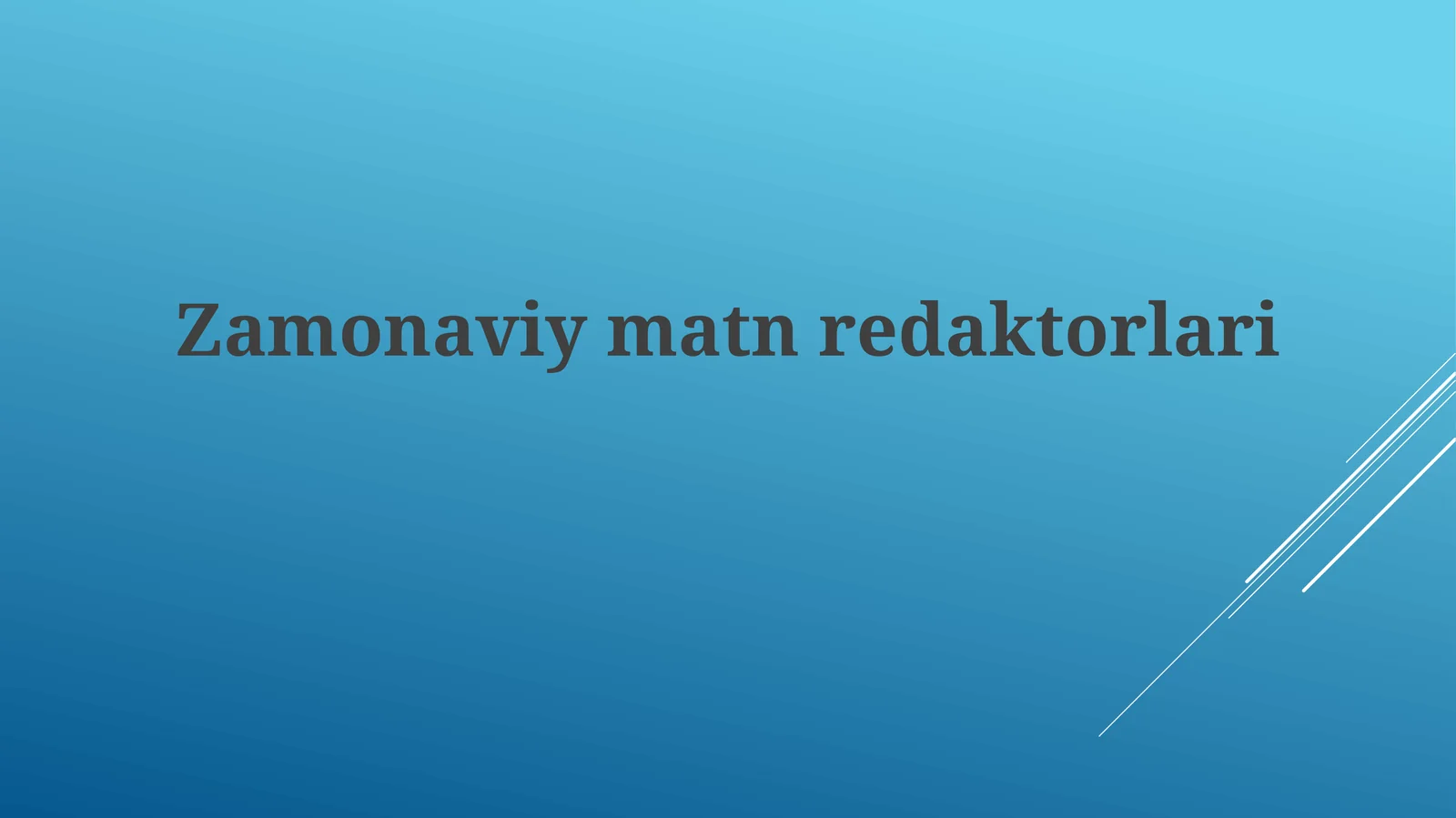 Zamonaviymatnredaktorlari