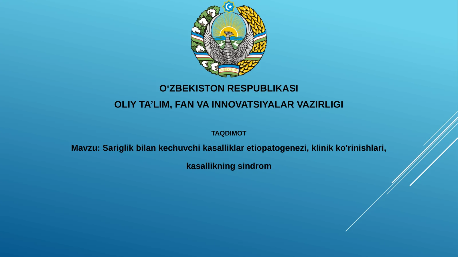 Sariglik bilan kechadigan kasalliklar
