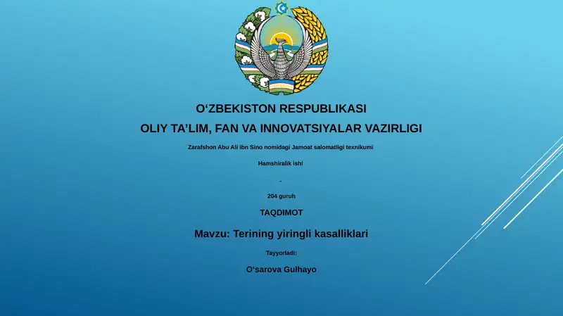 Terining yiringli kasalliklari