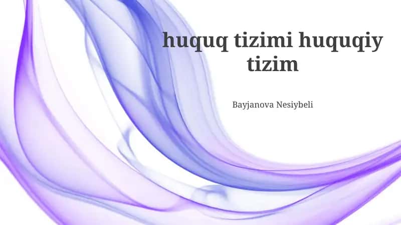 Huquq tizimi